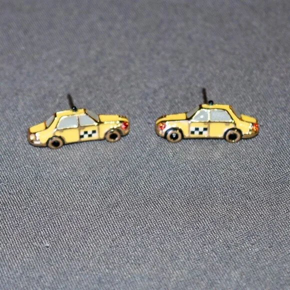 Kate Spade Gogo Taxi Flats Size 8.5 & Matching Taxi Stud Earrings Set - Picture 7 of 7